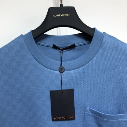 Louis Vuitton Half Damier Pocket T-Shirt Blue