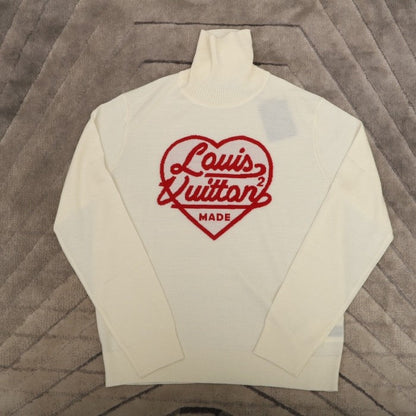 Louis Vuitton Intarsia Heart Turtle Neck Cream