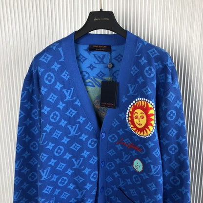 Louis Vuitton LV x YK Monogram Faces Knitted Cardigan 1AB75U