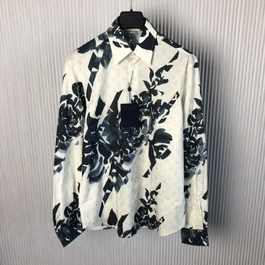 Louis Vuitton Long-Sleeved Printed Cotton Shirt 1AFAVZ