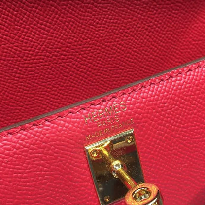 HM Mini Kelly KP Pochette Red For Women Gold Toned Hardware 8.7in/22cm