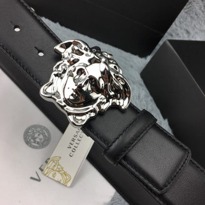 Versace Palazzo Belt With Medusa Black/Silver