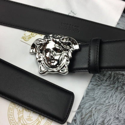 Versace Palazzo Belt With Medusa Black/Silver