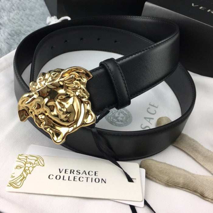 Versace Palazzo Belt With Medusa Black/Gold