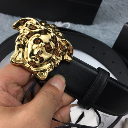 Versace Palazzo Belt With Medusa Black/Gold