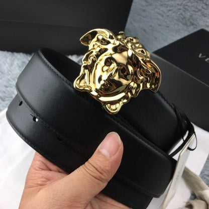 Versace Palazzo Belt With Medusa Black/Gold