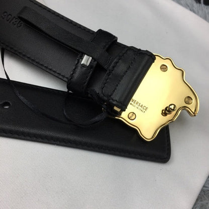 Versace Palazzo Belt With Medusa Black/Gold