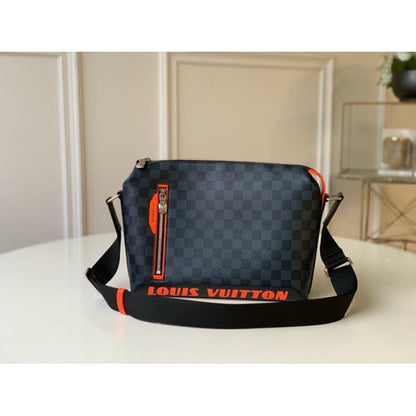 LV damier cobalt race discovery messenger PM bag N40159