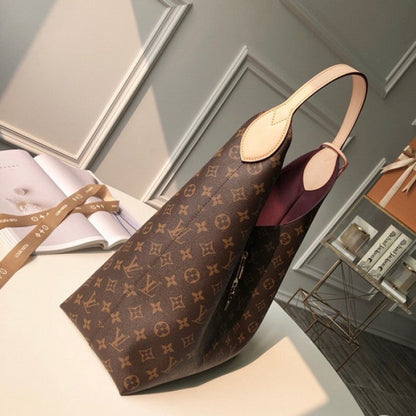 LV  Monogram Canvas Flower Hobo Bags Black M43630