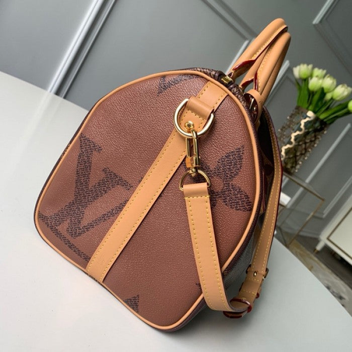 LV  Monogram and Monogram Reverse coated canvas Speedy 30 M44602