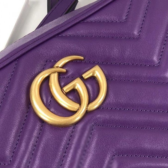 Gucci GG Marmont Small Matelasse Shoulder Bag Purple 447632