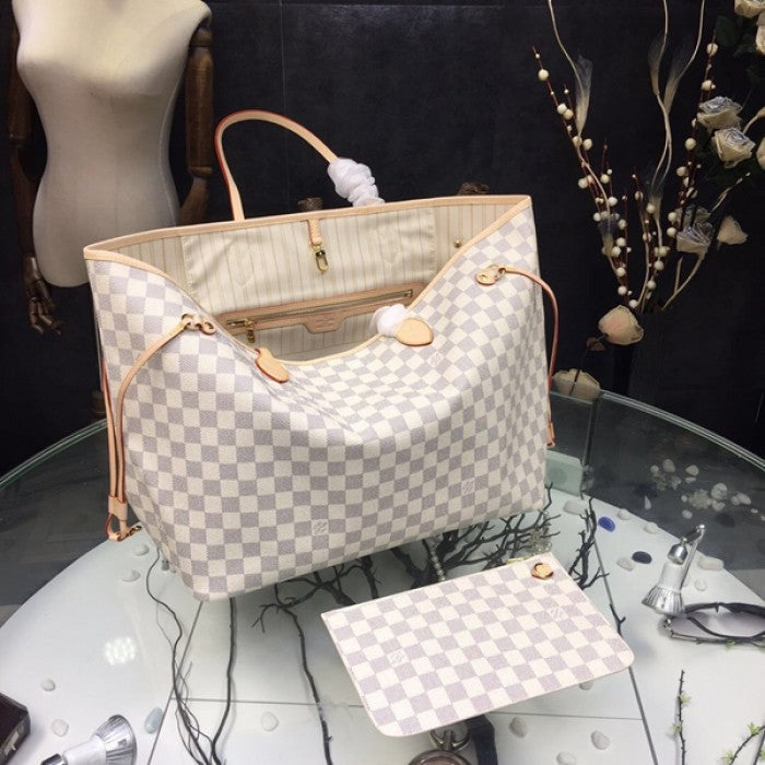 LV Damier Azur Neverfull MM N41361