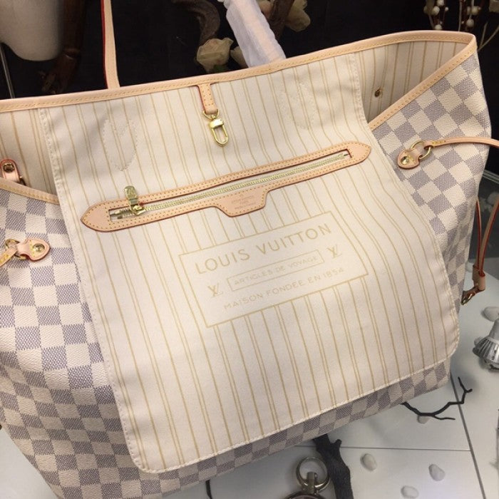 LV Damier Azur Neverfull MM N41361