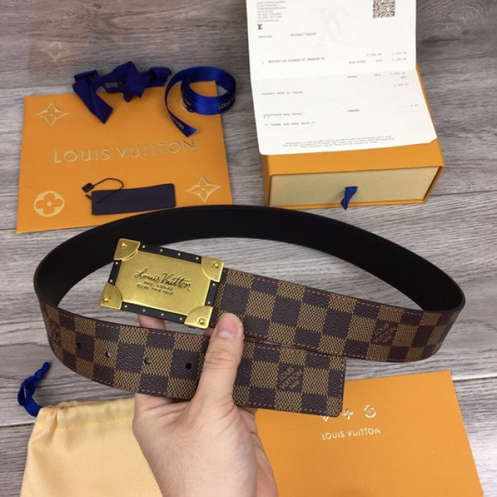 LV damier ebene neo trunk 40mm reversible belt M0185Q