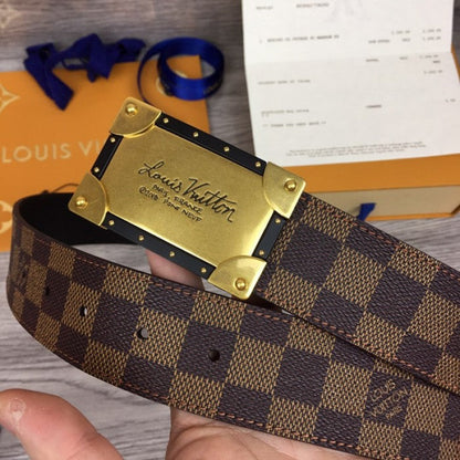 LV damier ebene neo trunk 40mm reversible belt M0185Q