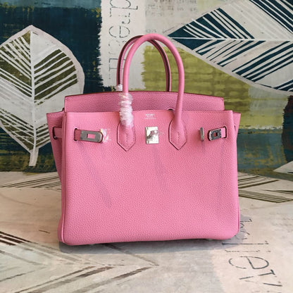 HM Birkin Pink For Women Silver-Toned Hardware 11in/30cm