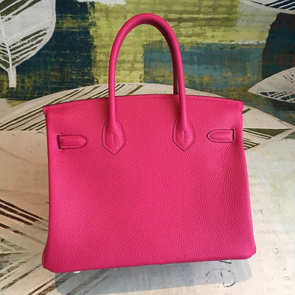 HM Birkin Pink For Women Silver Toned Hardware 11.8in/30cm