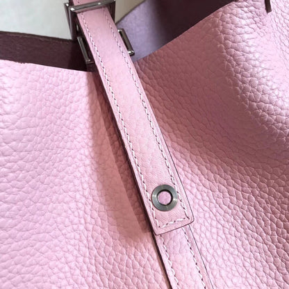 HM Picotin Lock Pink For Women Silver Toned Hardwade 9in/23cm