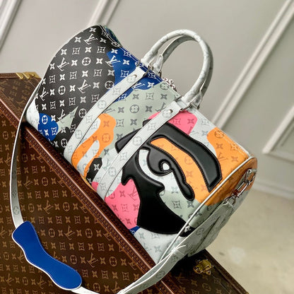 Louis Vuitton Monogram Multicolor Keepall Bandoulière 45 M23160