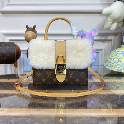 Louis Vuitton Monogram Canvas and Shearling Locky BB M46318