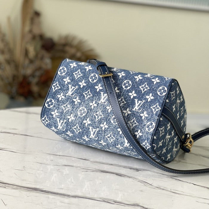 Louis Vuitton Monogram Denim Speedy Bandouliere 25 M59609