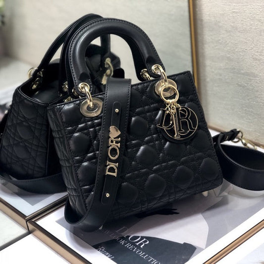 Small Lady Dior My ABCDior Bag Black Lambskin