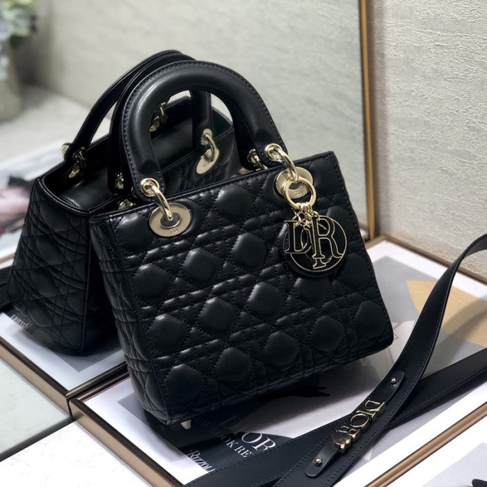 Small Lady Dior My ABCDior Bag Black Lambskin