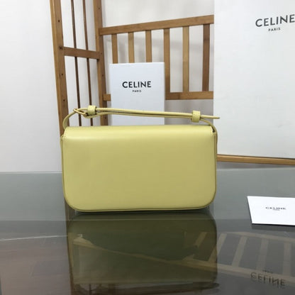 Celine Shoulder Bag Triomphe in shiny calfskin Yellow