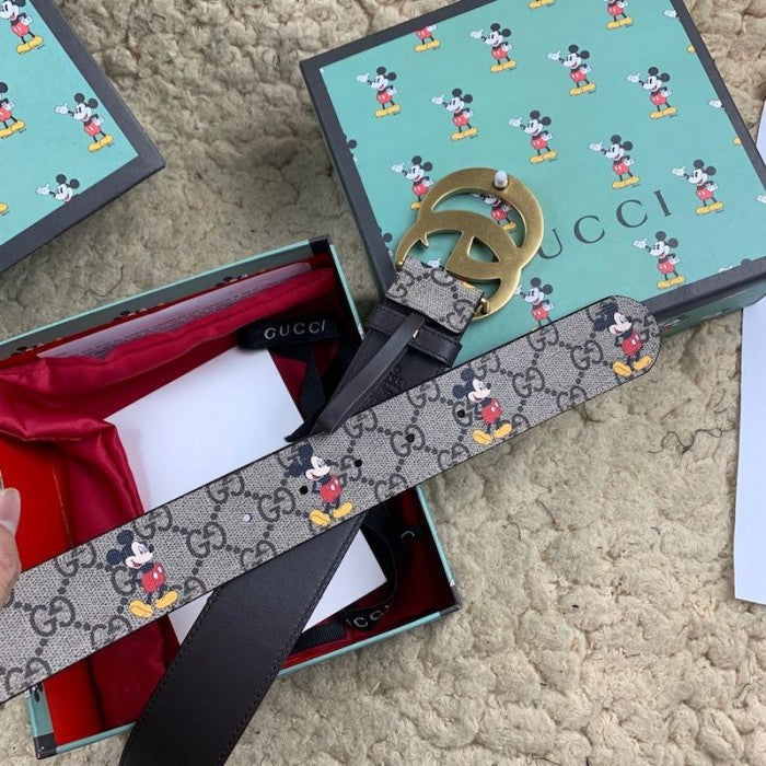 Disney x Gucci Supreme GG Canvas Belt with Double G buckle