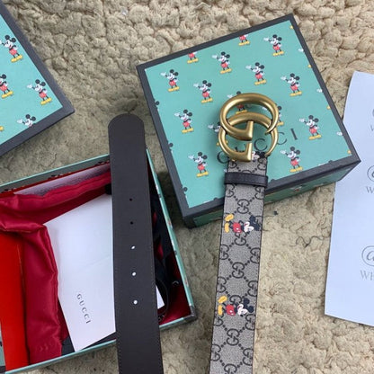 Disney x Gucci Supreme GG Canvas Belt with Double G buckle