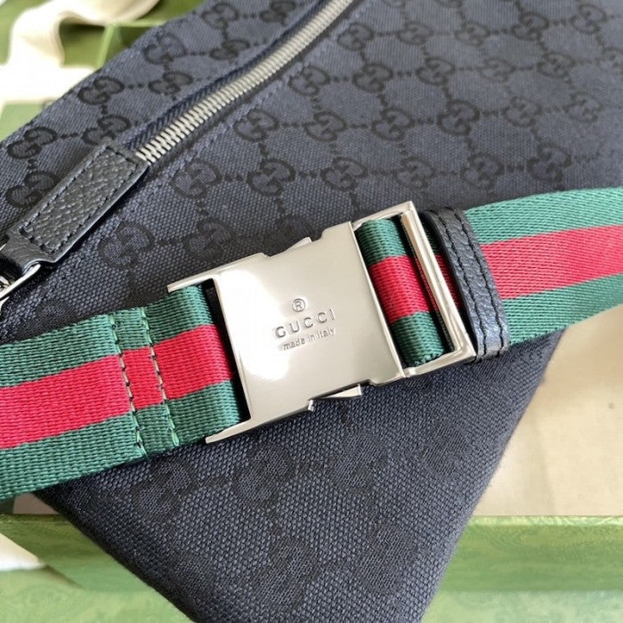 Gucci Original gg canvas belt bag 28566 Black