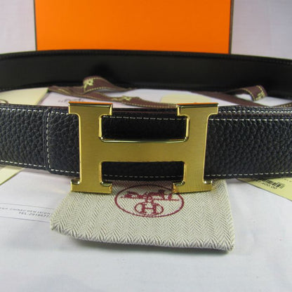 Hermes Reversible Togo Leather 38MM Belt Navy