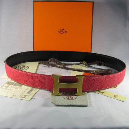 Hermes Reversible Togo Leather 38MM Belt Peach