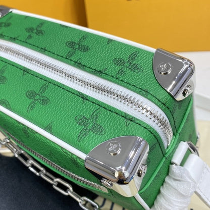 LV Green vintage Monogram canvas Mini Soft Trunk M80816